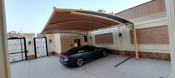 عمل مظلة سيارات تصميم فخم مودرن في الرياض