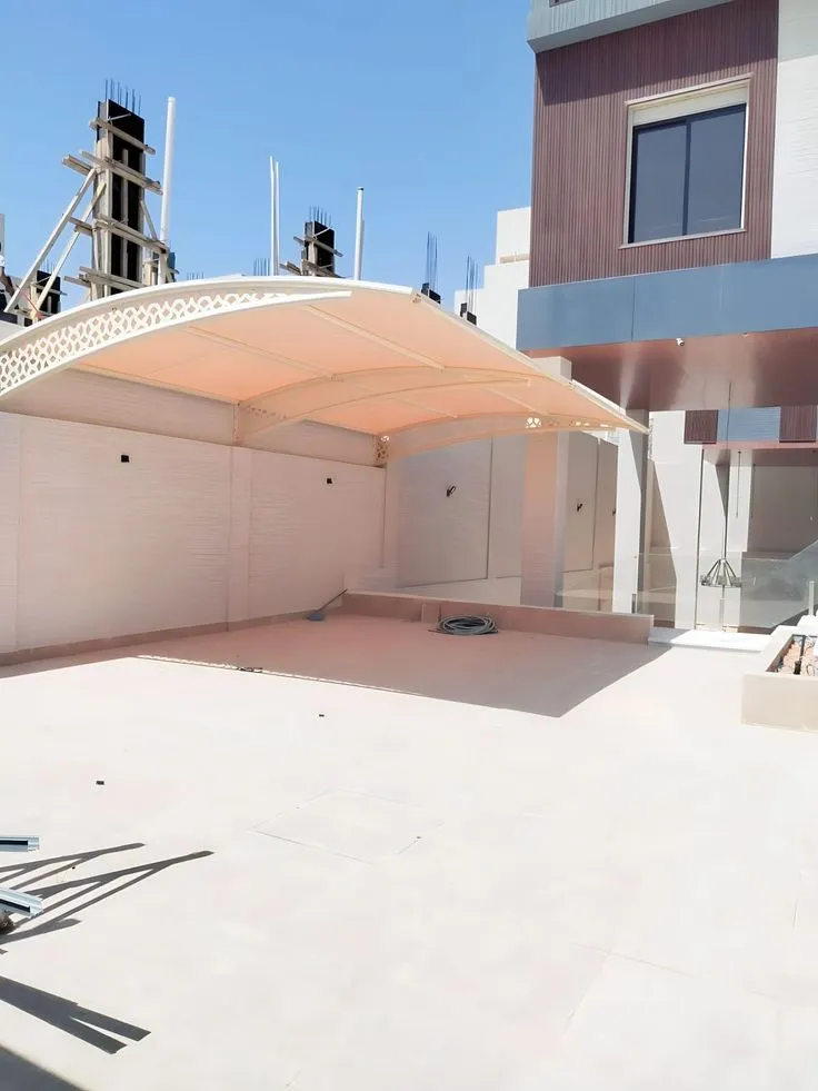 عمل مظلة سيارات تصميم فخم مودرن في الرياض