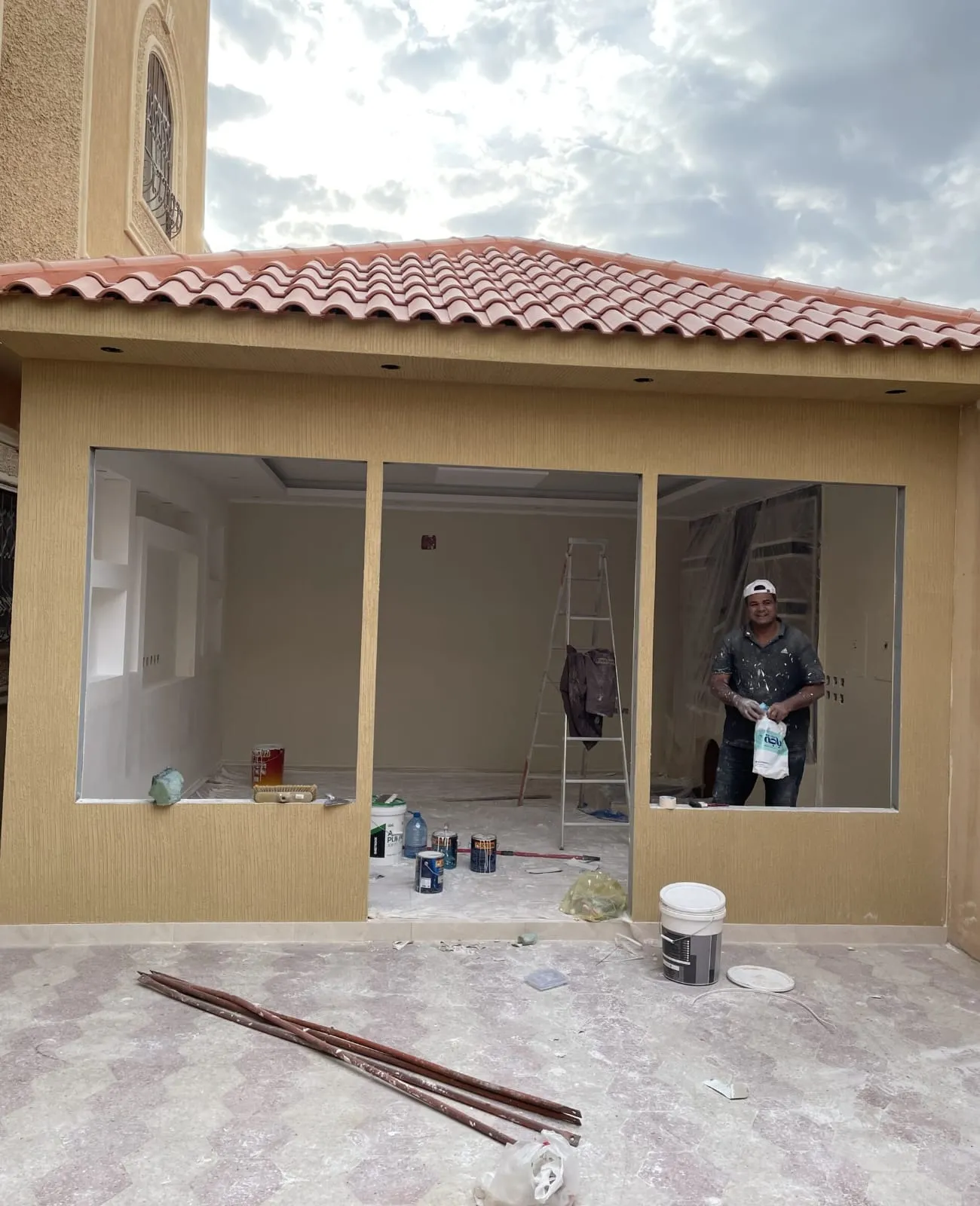 تشطيب  بناء ملحق بالحوش جدة